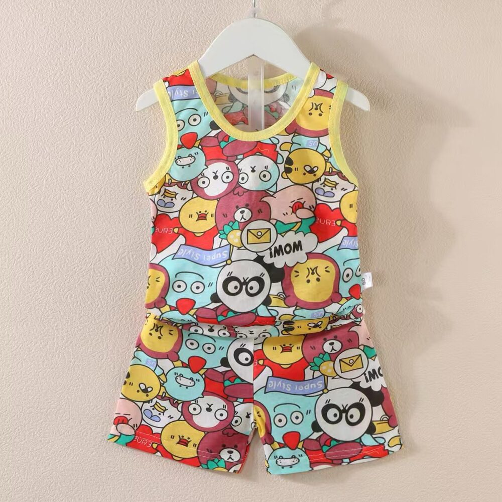 Unisex Combed cotton sleeveless Set