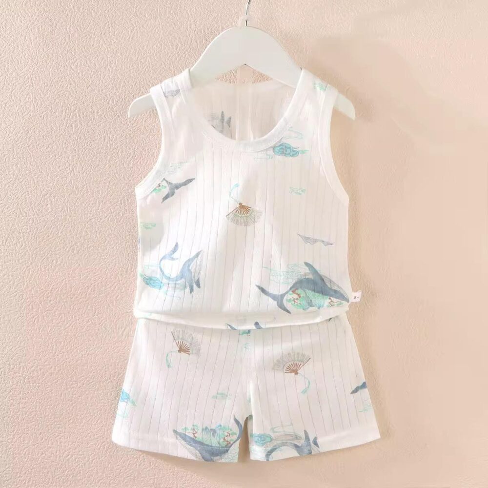 Unisex Combed cotton sleeveless Set
