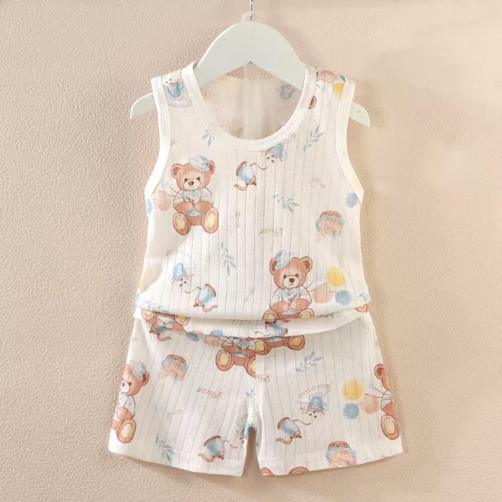Unisex Combed cotton sleeveless Set