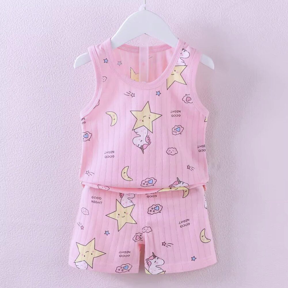Unisex Combed cotton sleeveless Set
