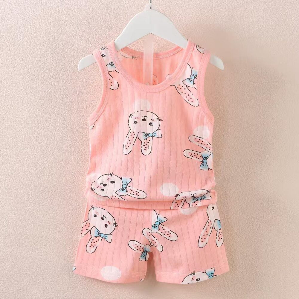 Unisex Combed cotton sleeveless Set
