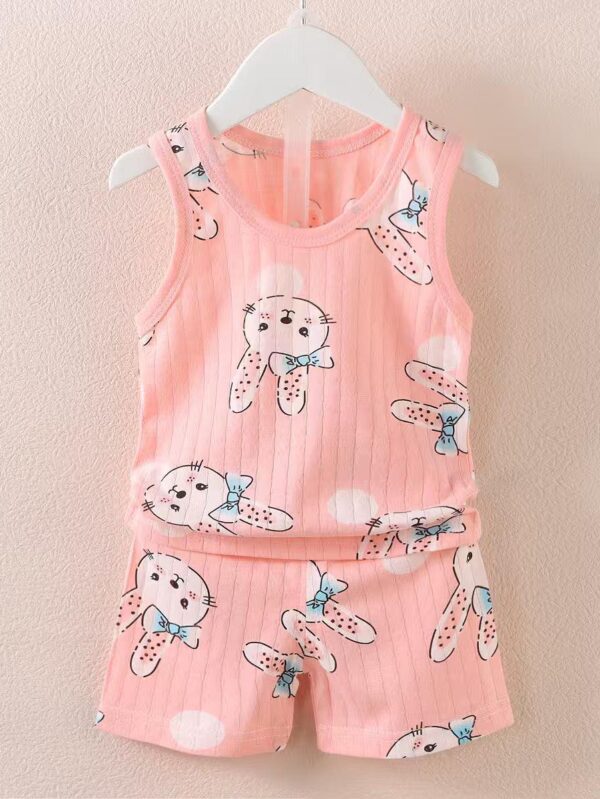 Unisex Combed cotton sleeveless Set - 3 Years - 4 Years