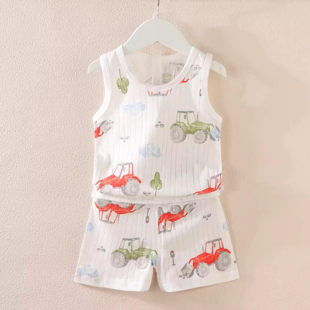 Unisex Combed cotton sleeveless Set