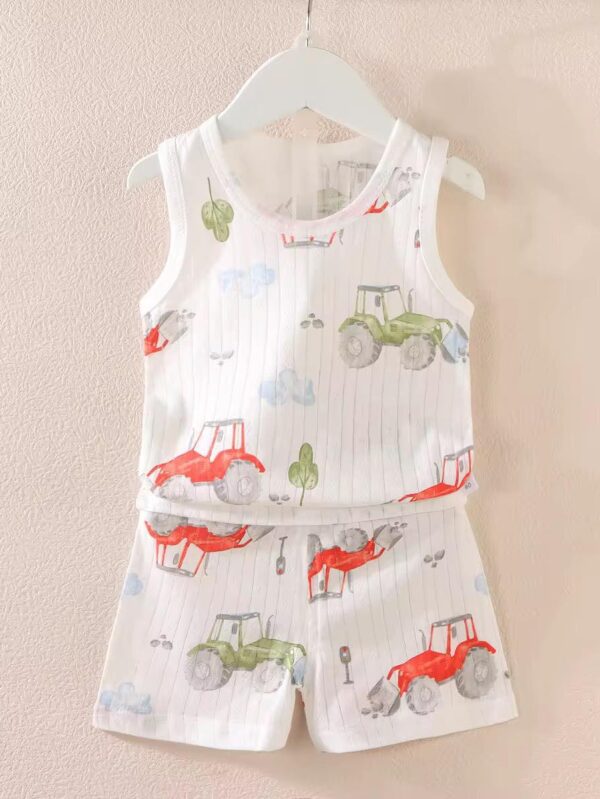 Unisex Combed cotton sleeveless Set - 1 Year - 2 Years