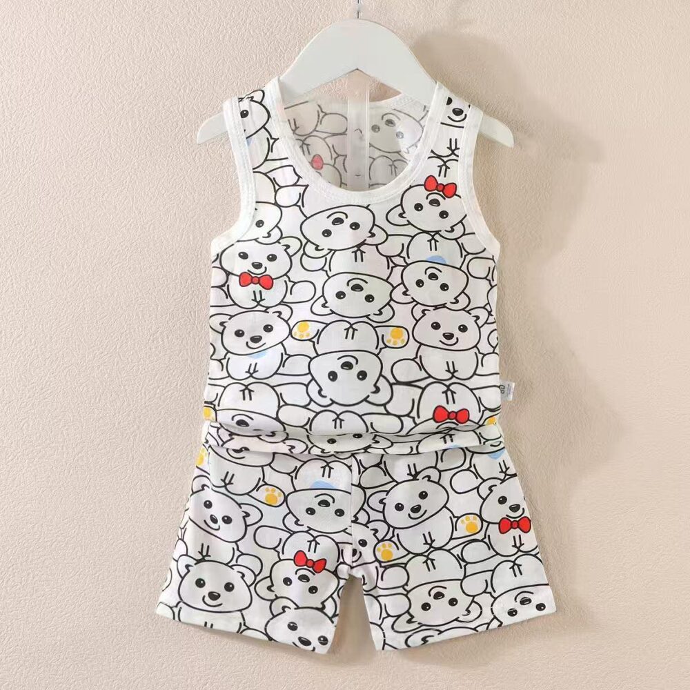Unisex Combed cotton sleeveless Set