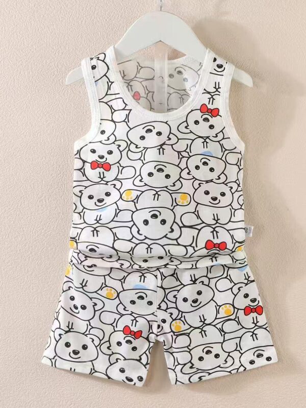Unisex Combed cotton sleeveless Set - 1 Year - 2 Years