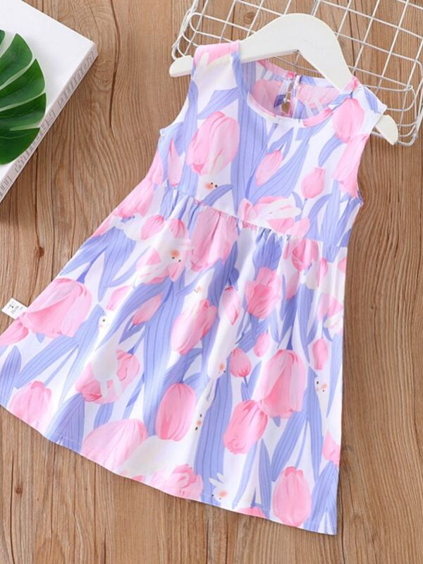 Girls Summer Viscose Dress - 3 Years - 4 Years