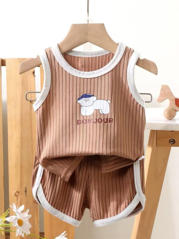 Unisex Summer Cotton Sleeveless Set - 1 Year - 2 Years