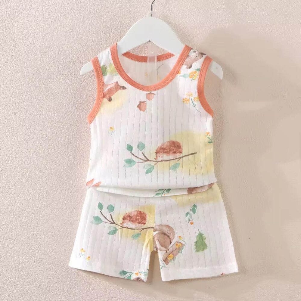 Unisex Combed cotton sleeveless Set