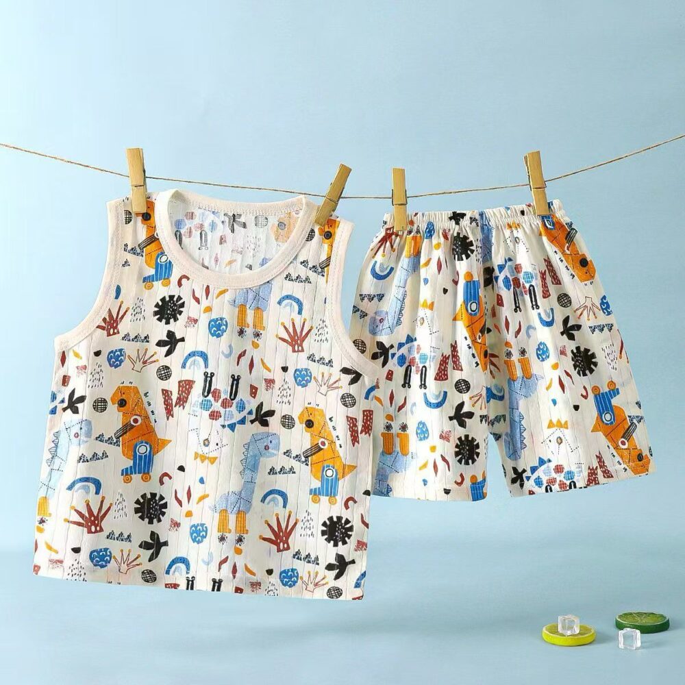 Unisex Combed cotton sleeveless Set