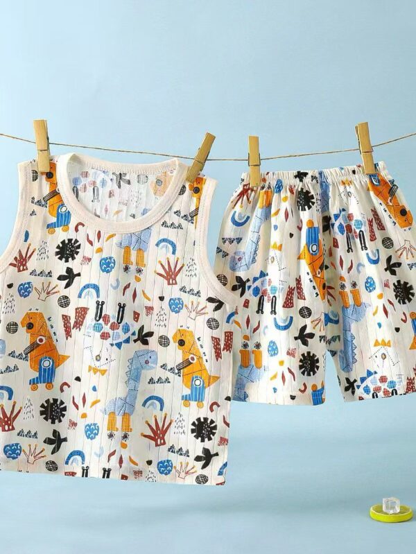 Unisex Combed cotton sleeveless Set - 1 Year - 2 Years