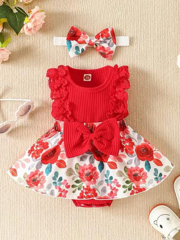 Girls Fancy Romper - 6 Months - 9 Months