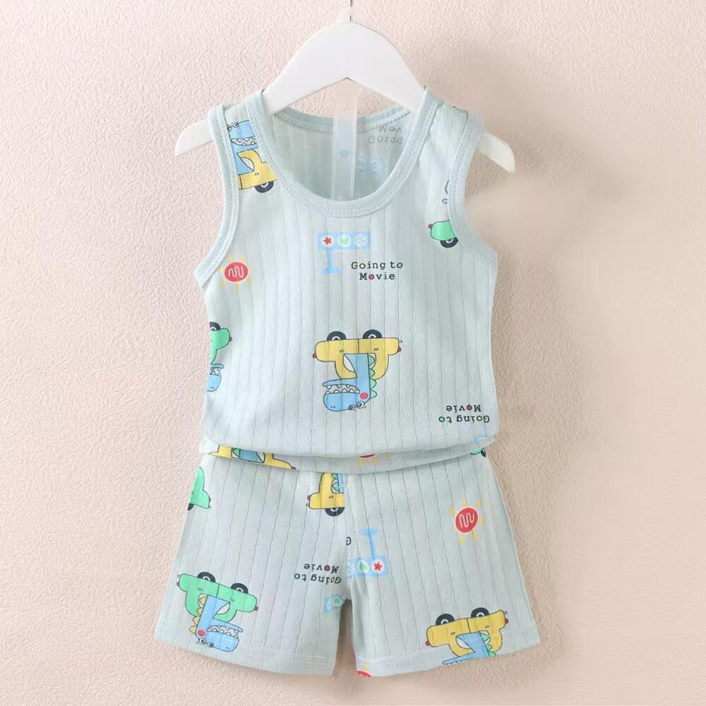 Unisex Combed cotton sleeveless Set