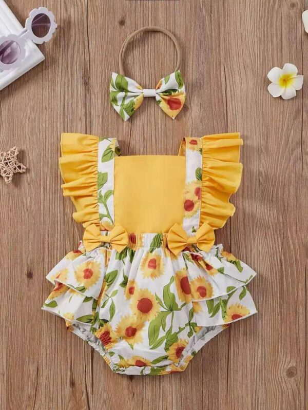 Girls Fancy Romper - 6 Months - 9 Months