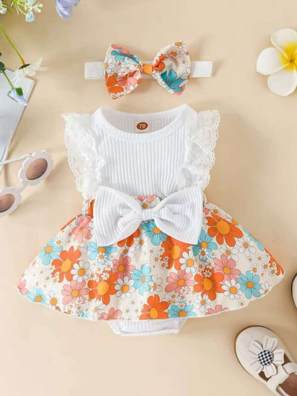 Girls Fancy Romper - 6 Months - 9 Months