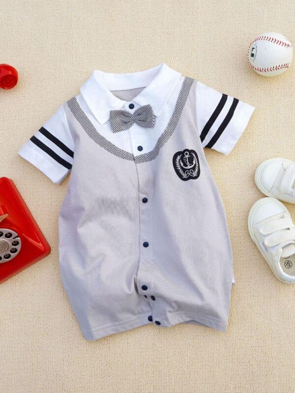 Boys Fancy Romper - 3 Months - 6 Months