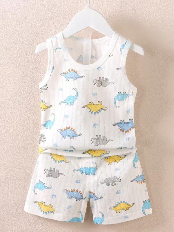 Unisex Combed cotton sleeveless Set - 3 Years - 4 Years