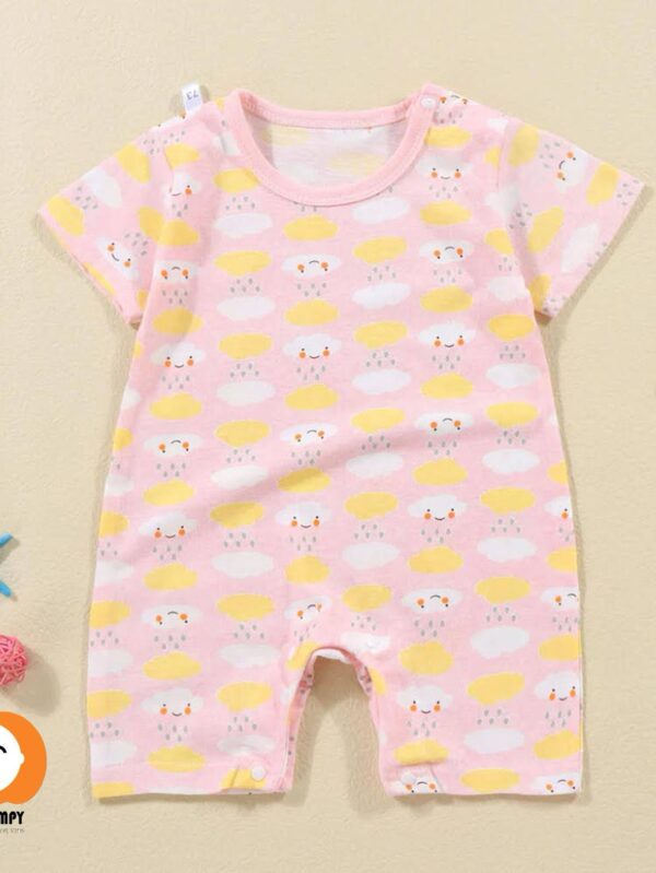 Unisex Baby Cotton Romper - 6 Months - 9 Months